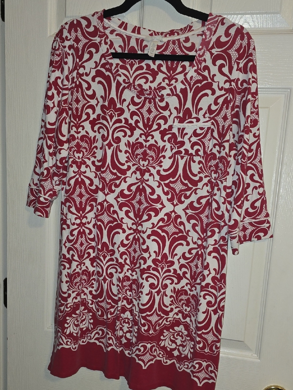 Soma Pink‎ and White Scroll-Print Tunic